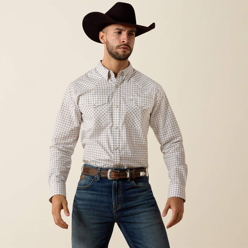 Ariat Franz Fitted Snap Shirt in White (Men's)