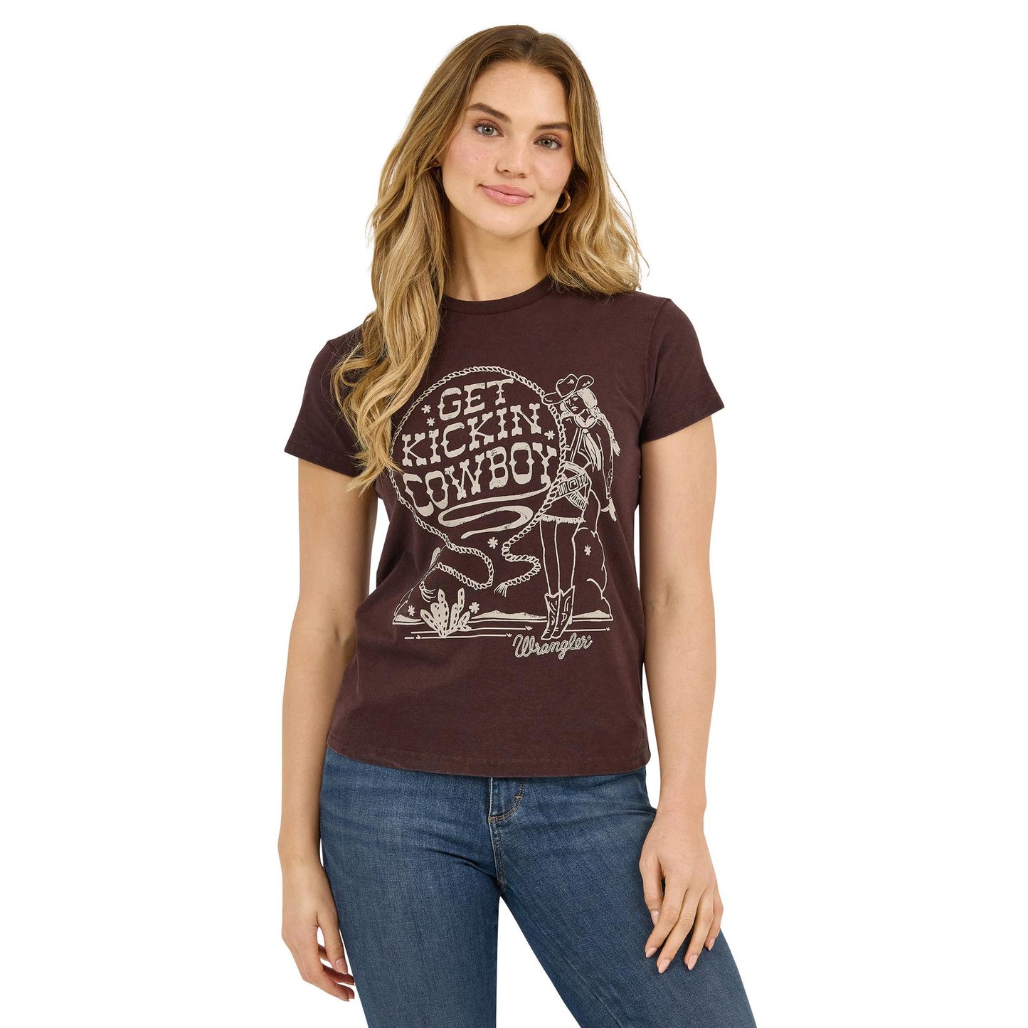 Wrangler GBU Retro Reg Kicking Cowboy in Brown (Women's)
