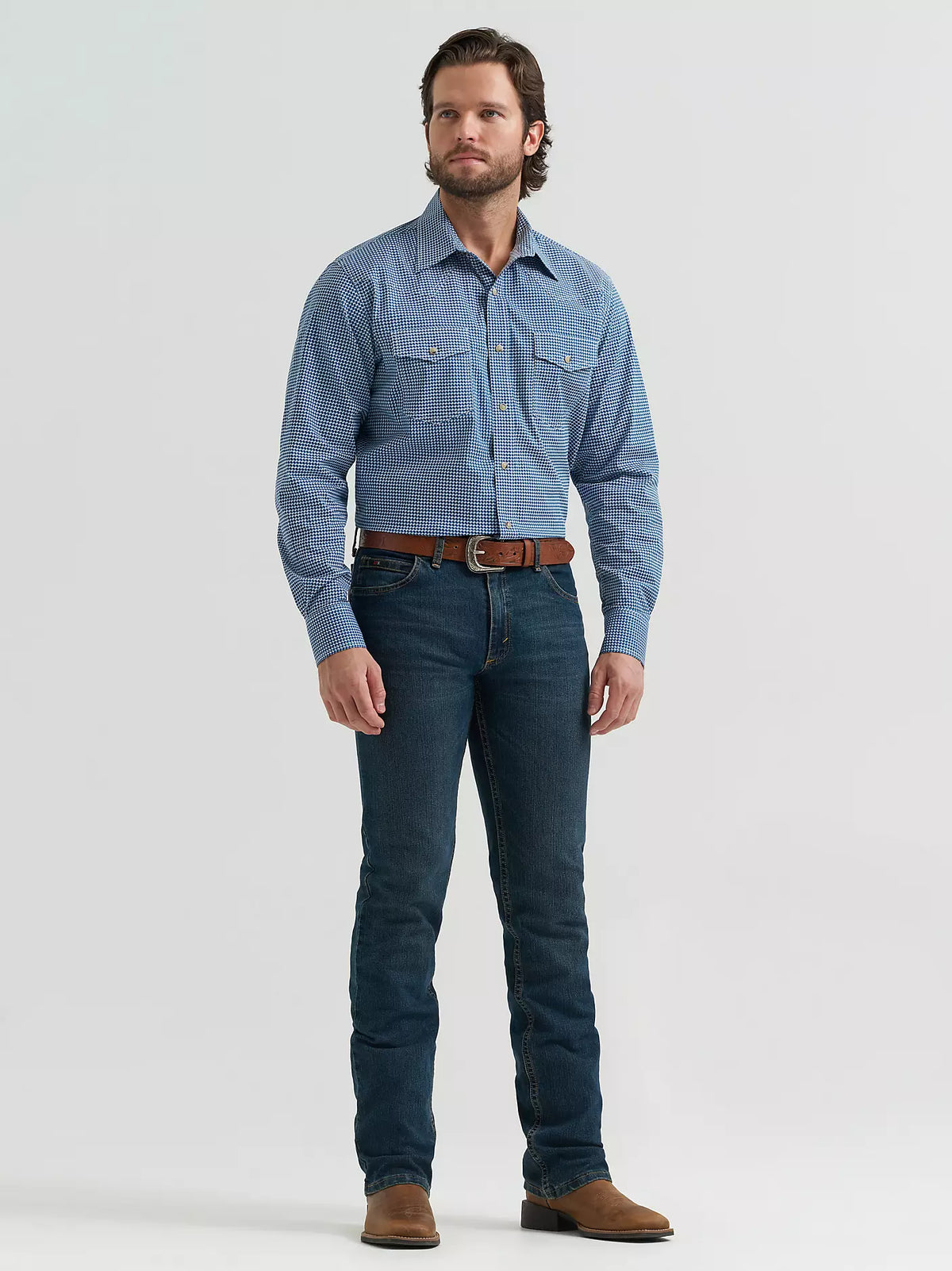 Wrangler® 20X® Competition Advanced Comfort Long Sleeve Shirt Classic Fit in Midnight