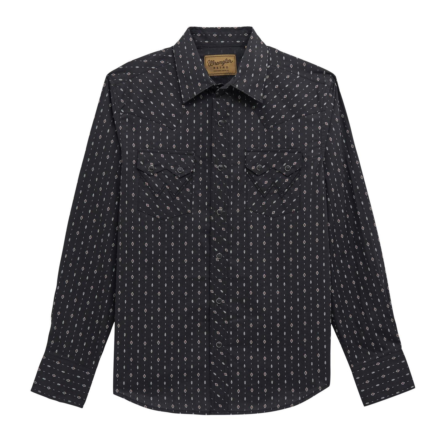 Wrangler Retro® Long Sleeve Shirt - Modern Fit in Black (Men's)