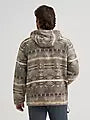 Wrangler Jacquard Quarter Zip Hooded Popover Jacket in Canyon Sand (Men's)
