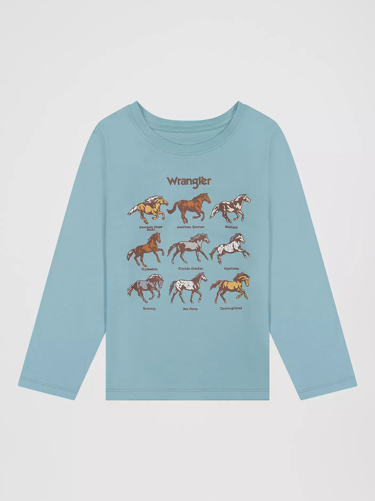 Wrangler Horse Breed Long Sleeve Shirt in Blue (Girl's)