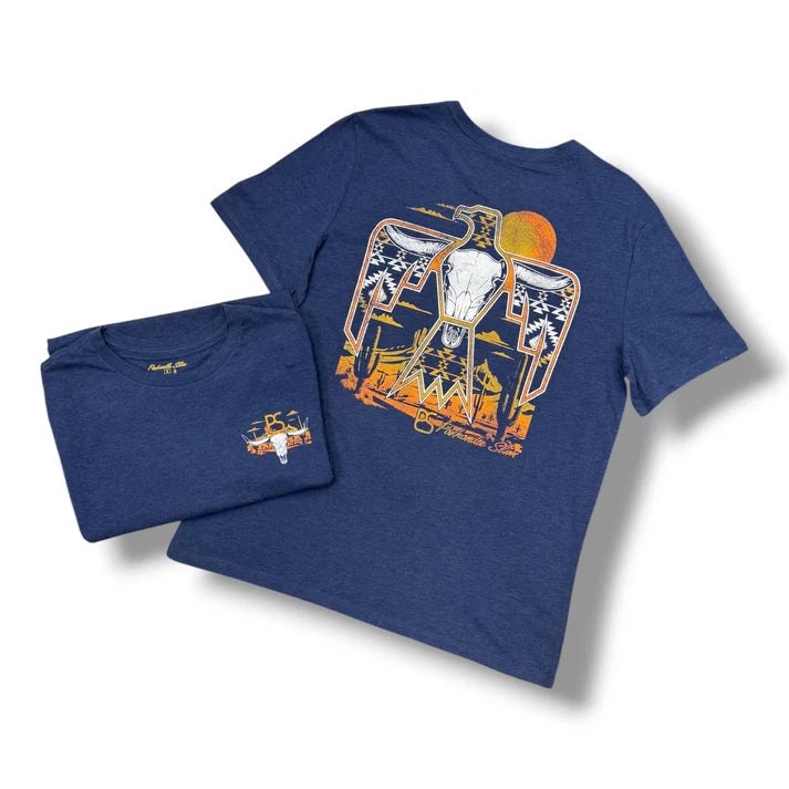 Panhandle Slim Thunderbird Desert Scene T-Shirt in Navy (Men's)