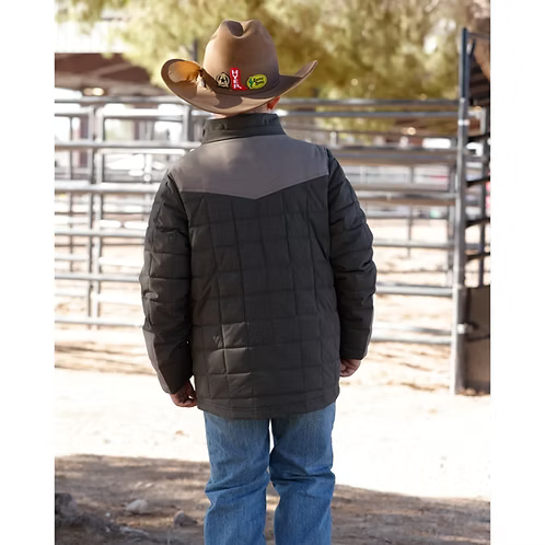 Cinch Quilted Barn Jacket in Green (Youth)
