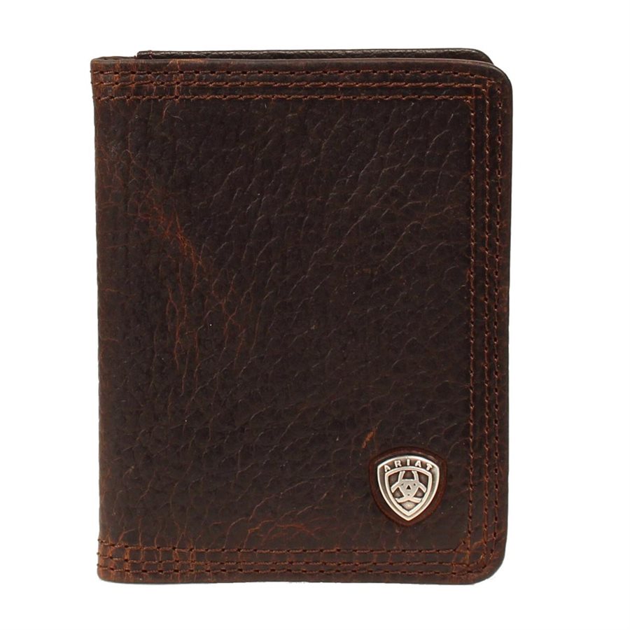 Ariat Bifolf Flip Wallet in Brown