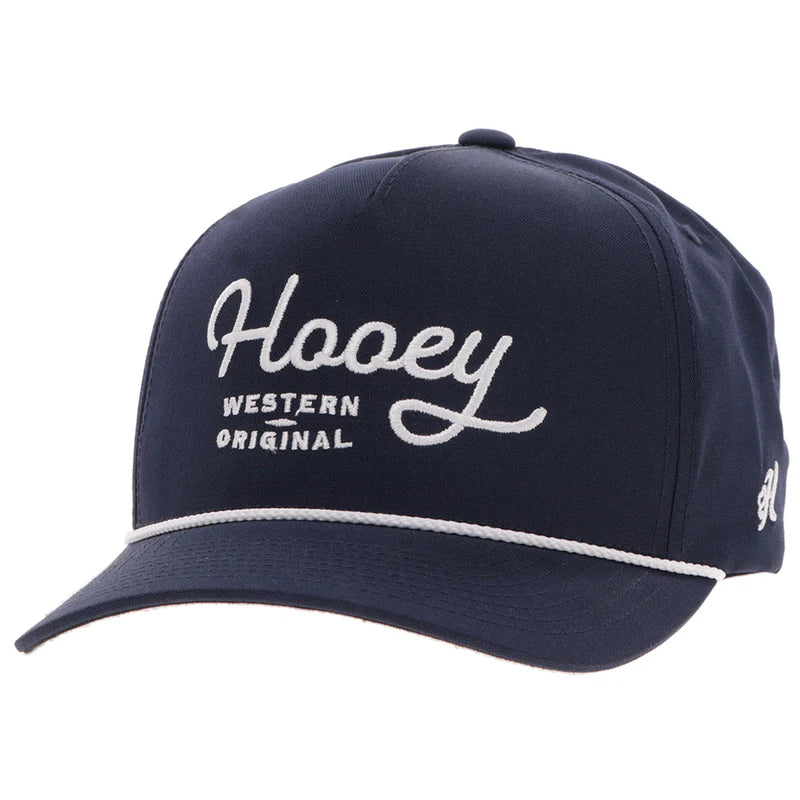 Hooey - 5 Panel Trucker - NAVY/WHT STITCH