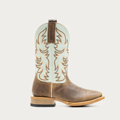 Hyer - Topeka Western Boots in Brown/Robin's Egg (Women's)