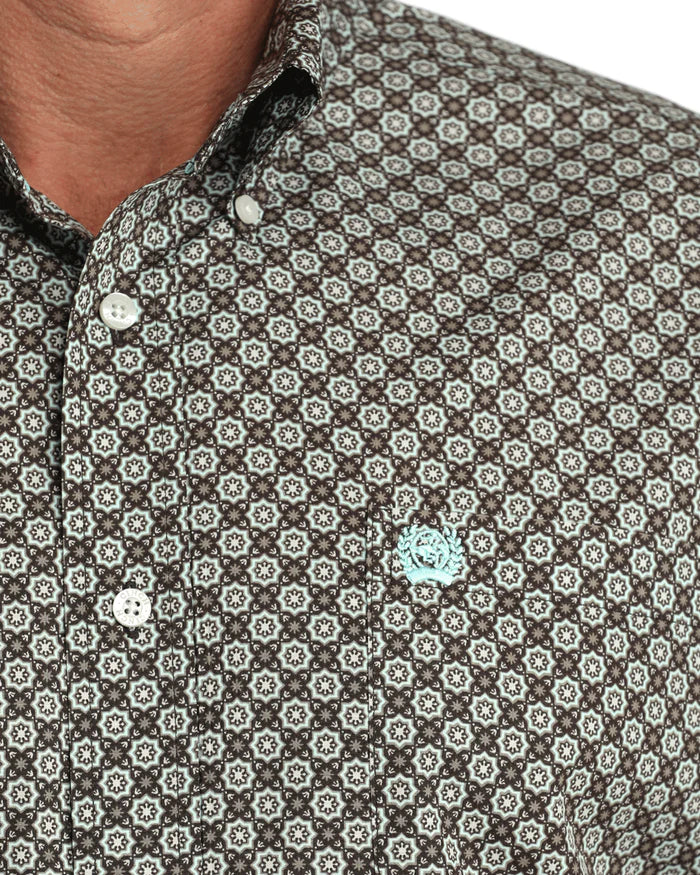 Cinch Classic Fit Button Up Shirt in Brown (Men's)
