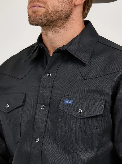 Wrangler Cowboy Cut® Firm Finish Twill Western Snap Work Shirt (Men's)