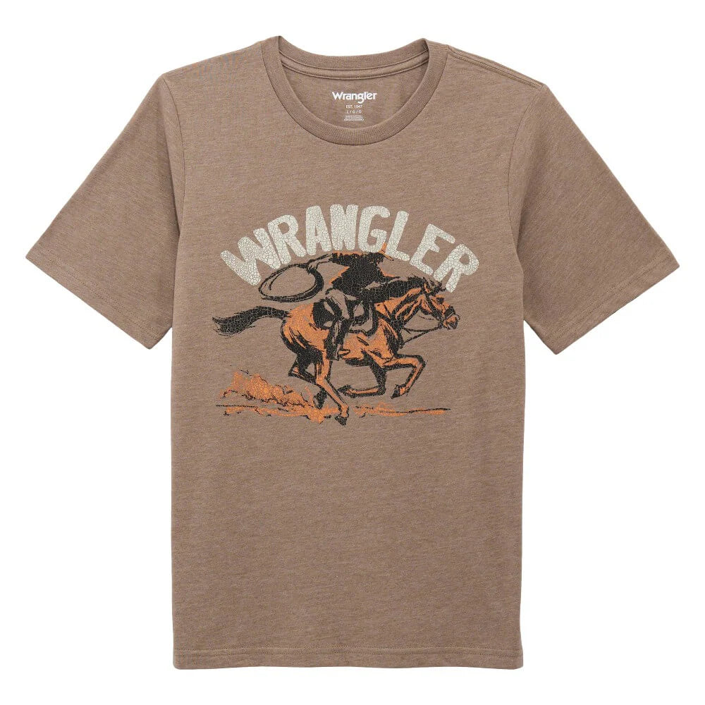 Wrangler Brindle Heather Graphic T-Shirt (Boy's)