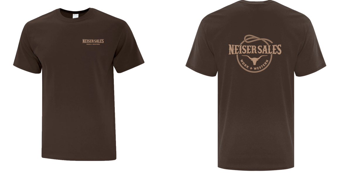 Neiser Sales Work and Western T-Shirt in Chocolate Brown