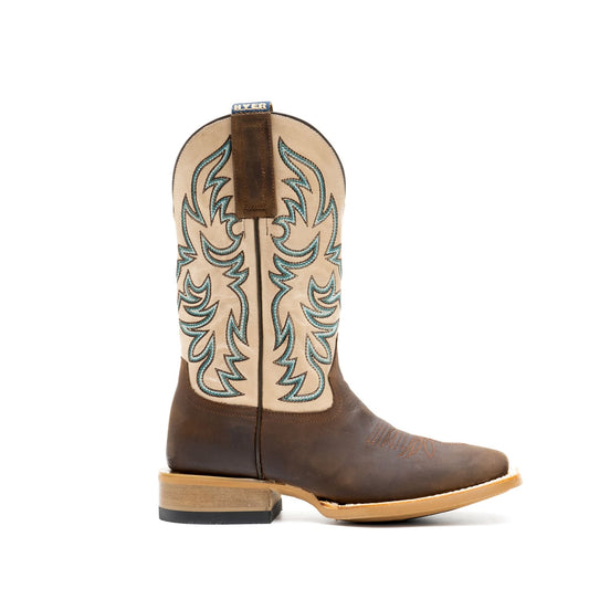 Hyer - Topeka Western Boots in Brown/White (Women's)