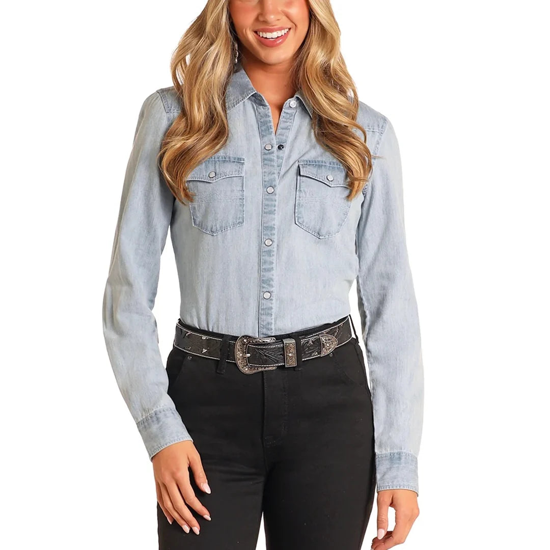 Rock&Roll Denim Western Core Denim Shirt (Women's)