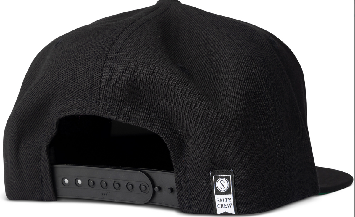 Salty Crew Tailgate 6 Panel Hat in Black