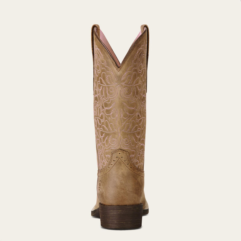 Ariat Round Up Remuda Wide Square Toe Western Boot in Brown Bomber (Women's)