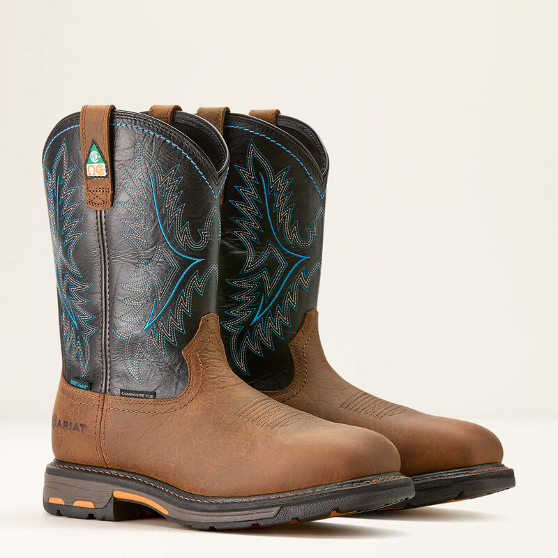 Ariat WorkHog CSA H20 Composite Toe Boot in Tumbled Bark/Twilight (Men's)