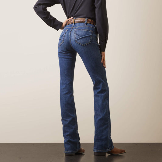 Ariat R.E.A.L. Perfect Rise Leila Boot Cut Jean Irvine Blue (Women's)