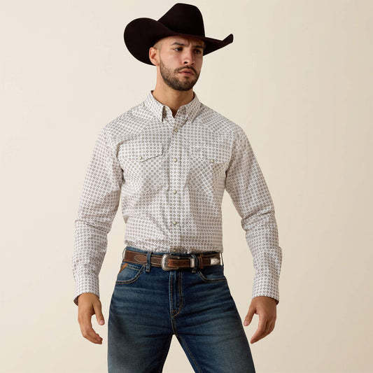 Ariat Franz Fitted Snap Shirt in White (Men's)