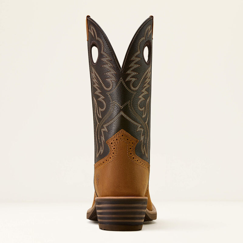 Ariat Heritage Roughstock Square Toe Cowboy Boot in Status Brown (Men's)