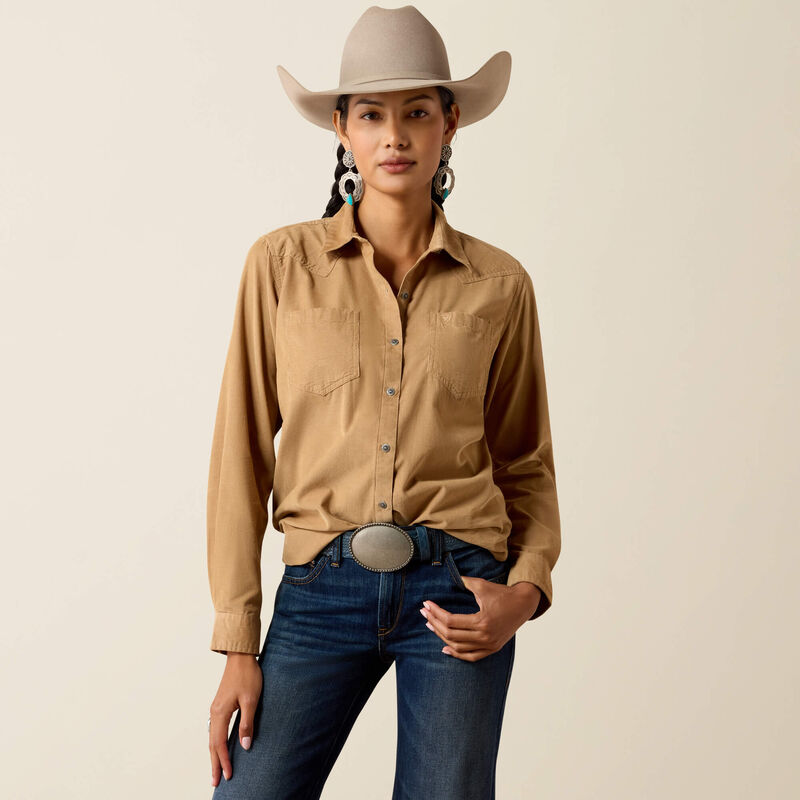 Ariat Billie Jean Long Sleeve Shirt in Tiger's Eye (Women's)