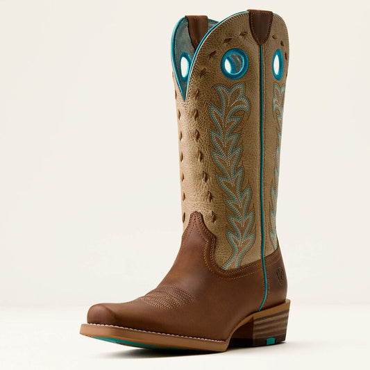 Ariat Lucera Narrow Cutter Boot in Wheat Brown / Soft Parchment (Women's)