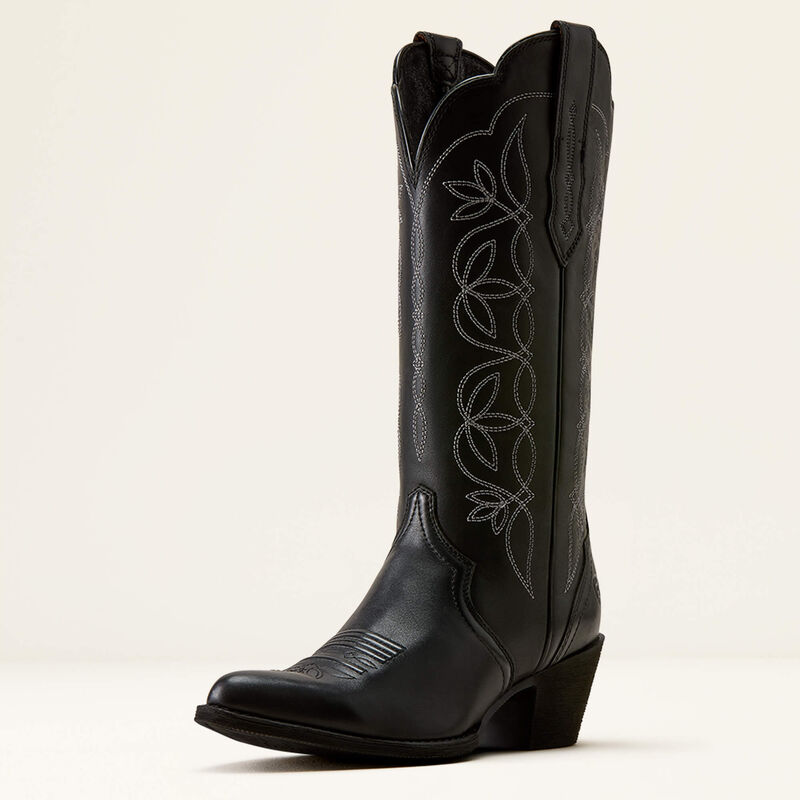 Ariat Heritage Blossom J Toe Western Boot in Suppl Black (Women's)