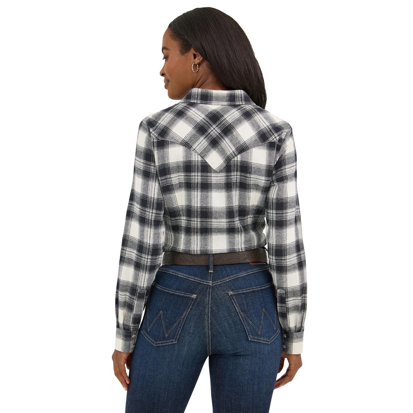 Wrangler's Essential Flannel Plaid Western Snap Shirt (Women's)