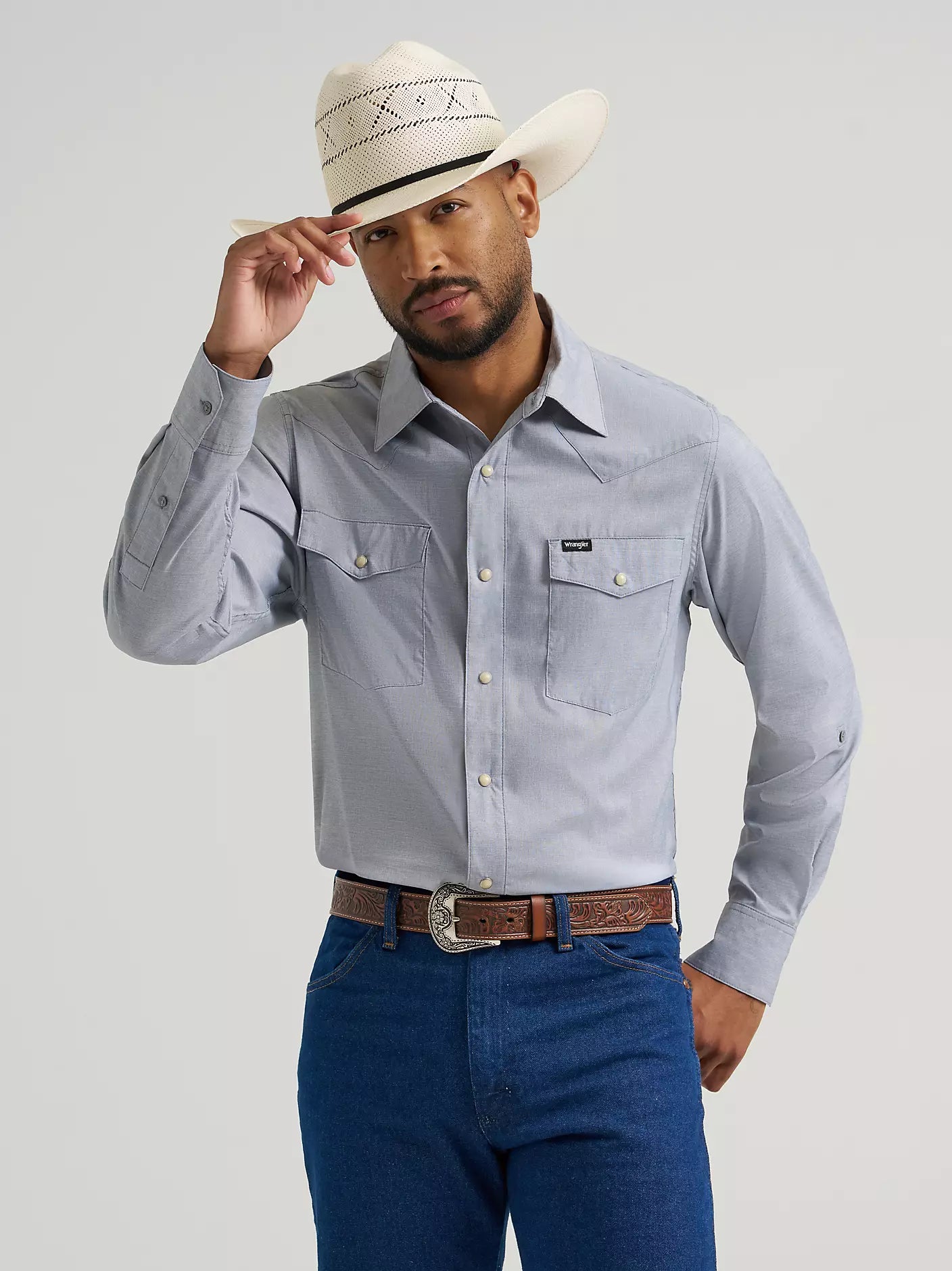 Wrangler Drover Utility Snap Shirt in Bering Sea (Men's)