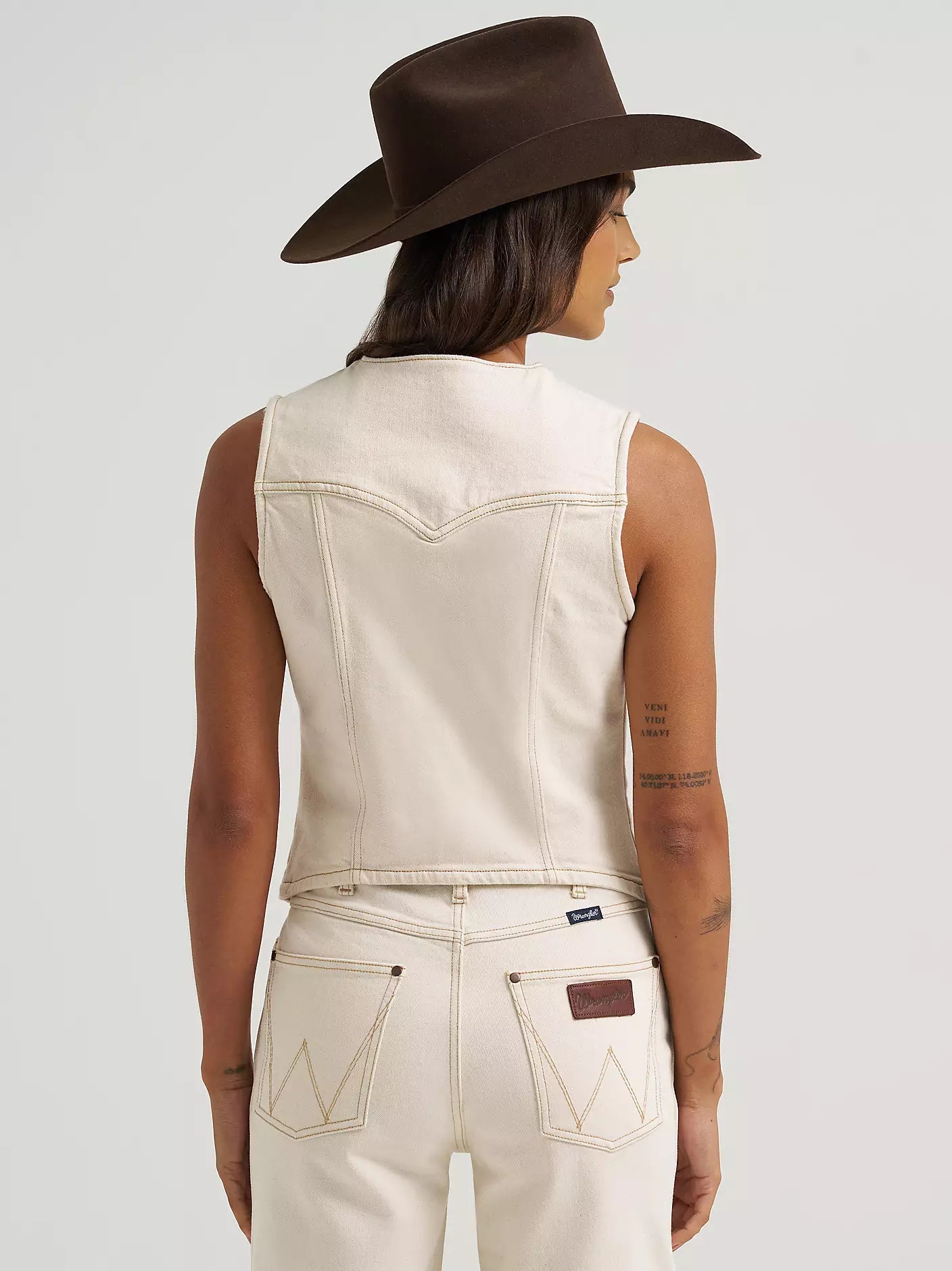 Wrangler Denim Vest in White (Women's)