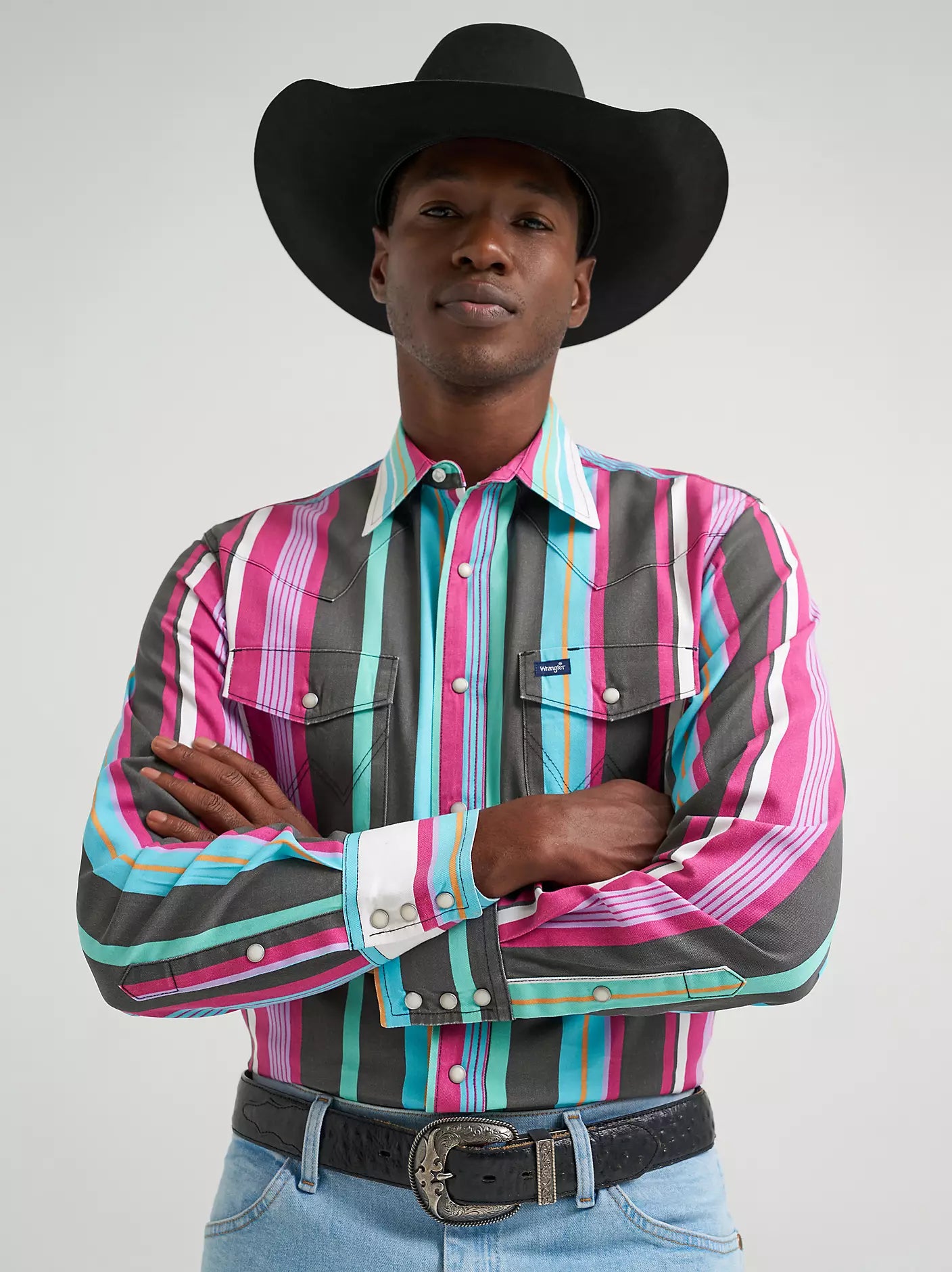 Wrangler Vintage-Inspired Brushpopper Western Snap Shirt (Men's)