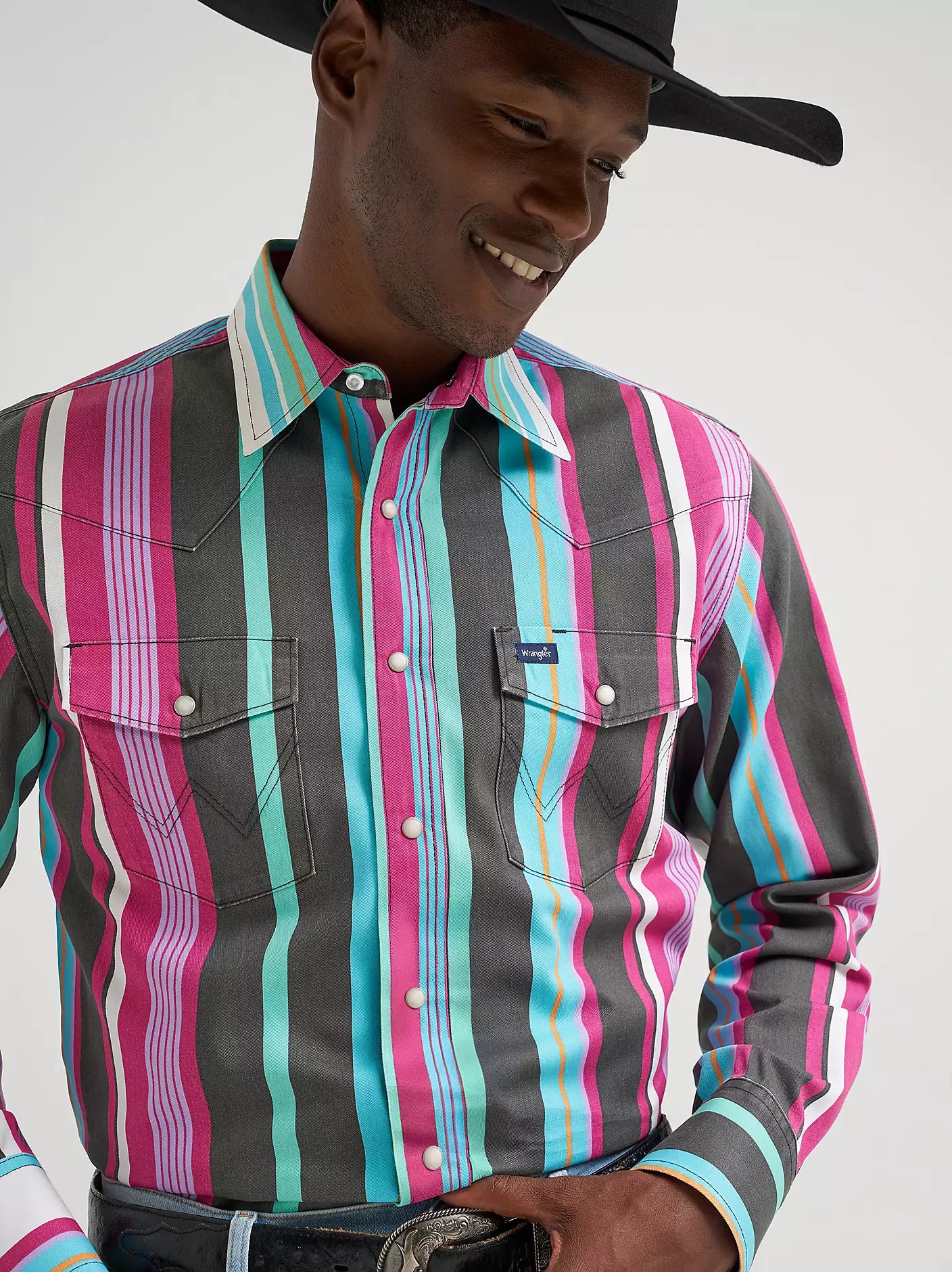Wrangler Vintage-Inspired Brushpopper Western Snap Shirt (Men's)