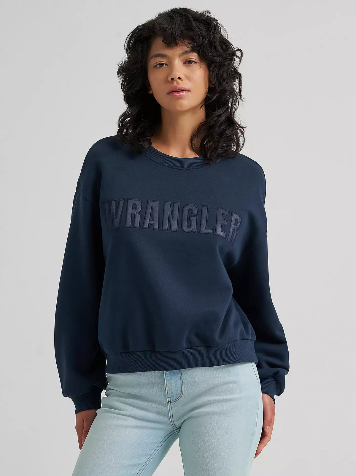 Wrangler Retro Canyon Pullover Crewneck - Oversized Fit in Dark Sapphire (Women's)