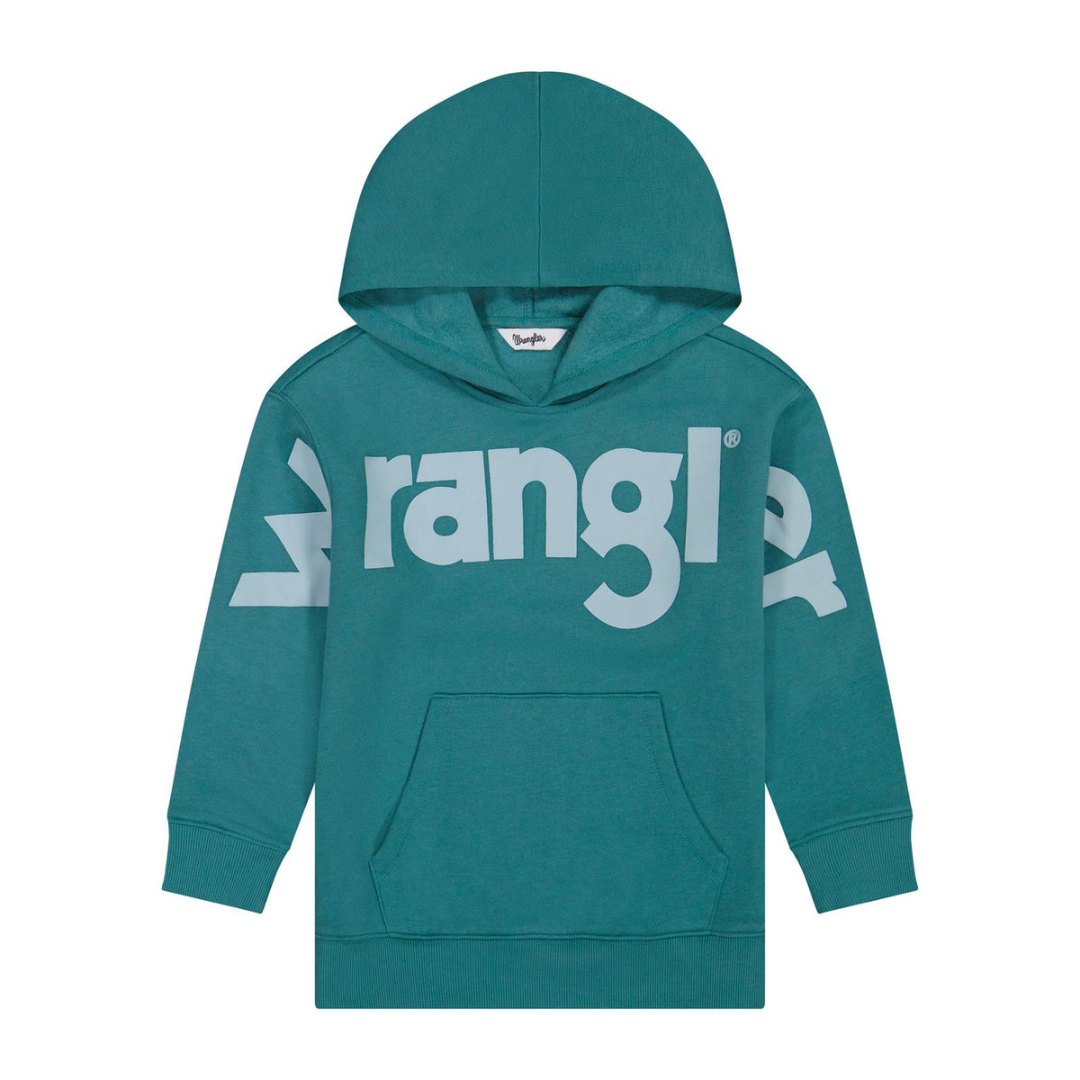 Wrangler Logo Hoodie in Turquoise (Girl's)