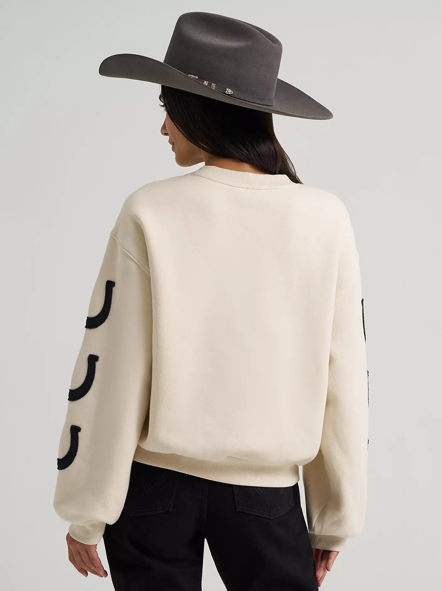 Wrangler Lucky Logo Crewneck in White (Women's)