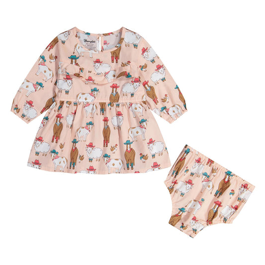 Wrangler Barnyard Dress in Pink (Girls)