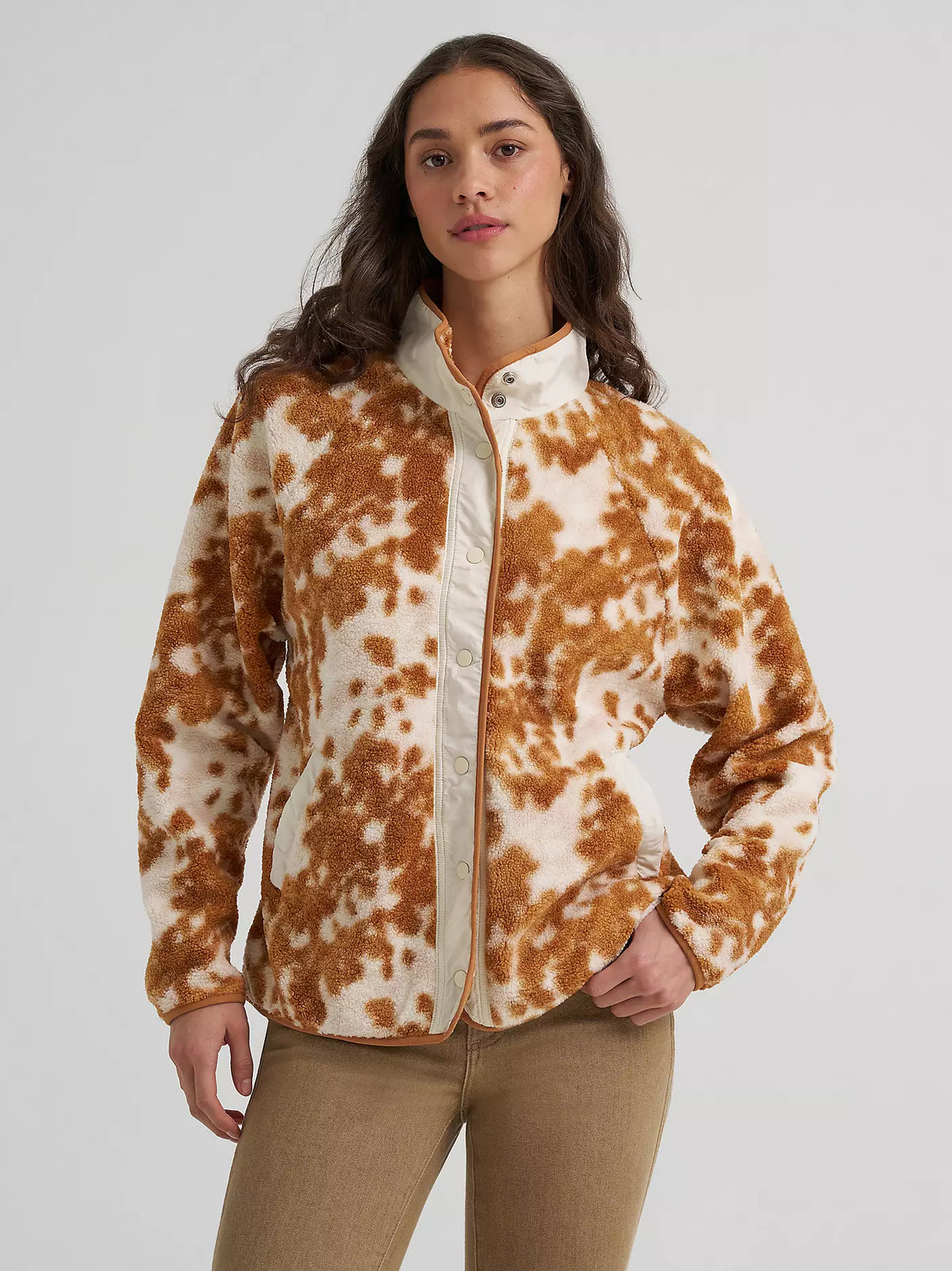 Wrangler Hay Away Sherpa in Cow Print (Women's)