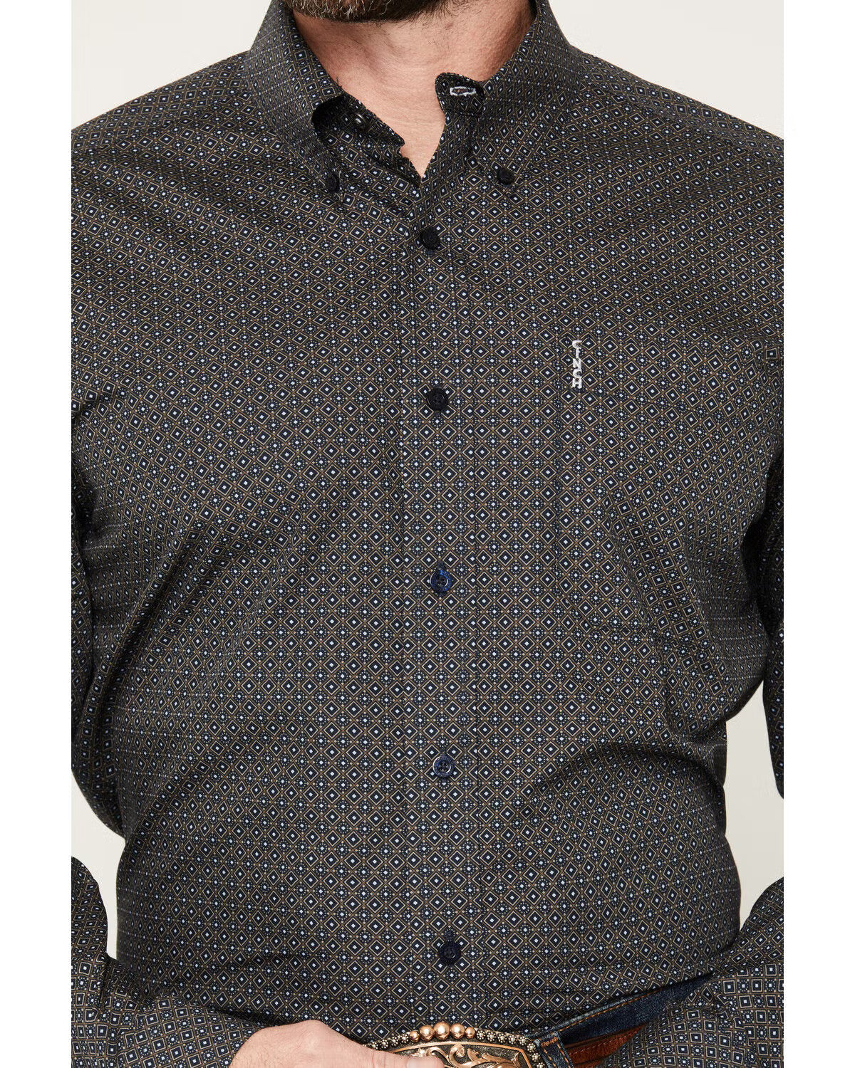 Cinch Geo Print Long Sleeve Button-Down Stretch Western Shirt (Men's)