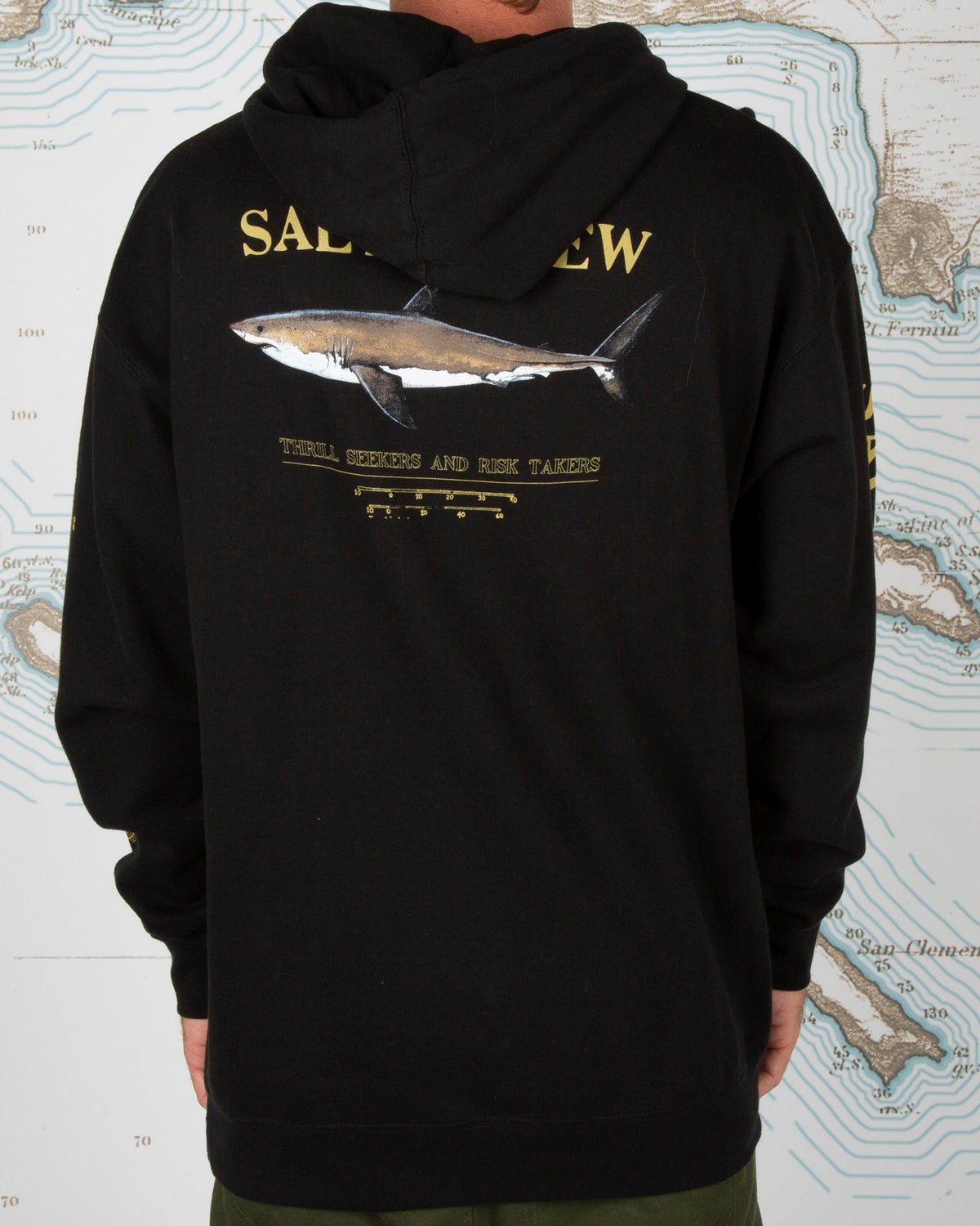 Salty Crew Bruce Fleece Hoodie in Black (Men's)