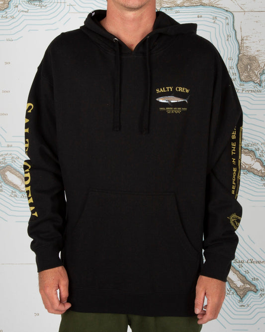Salty Crew Bruce Fleece Hoodie in Black (Men's)