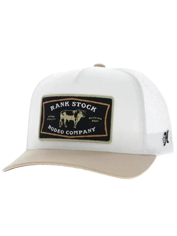 Hooey - Rank Stock White/Tan 5-Panel Trucker Hat