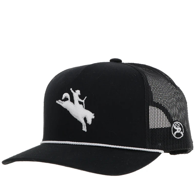 Hooey - "Whit" Hat Black w/ White Logo