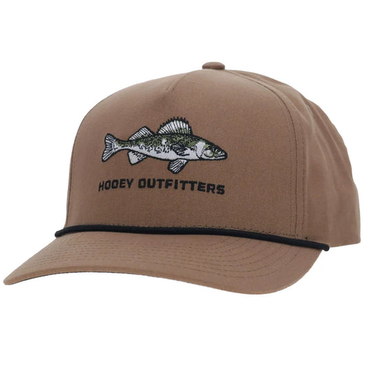 Hooey - Walleye 5-Panel Full Surround Snapback Hat in Tan