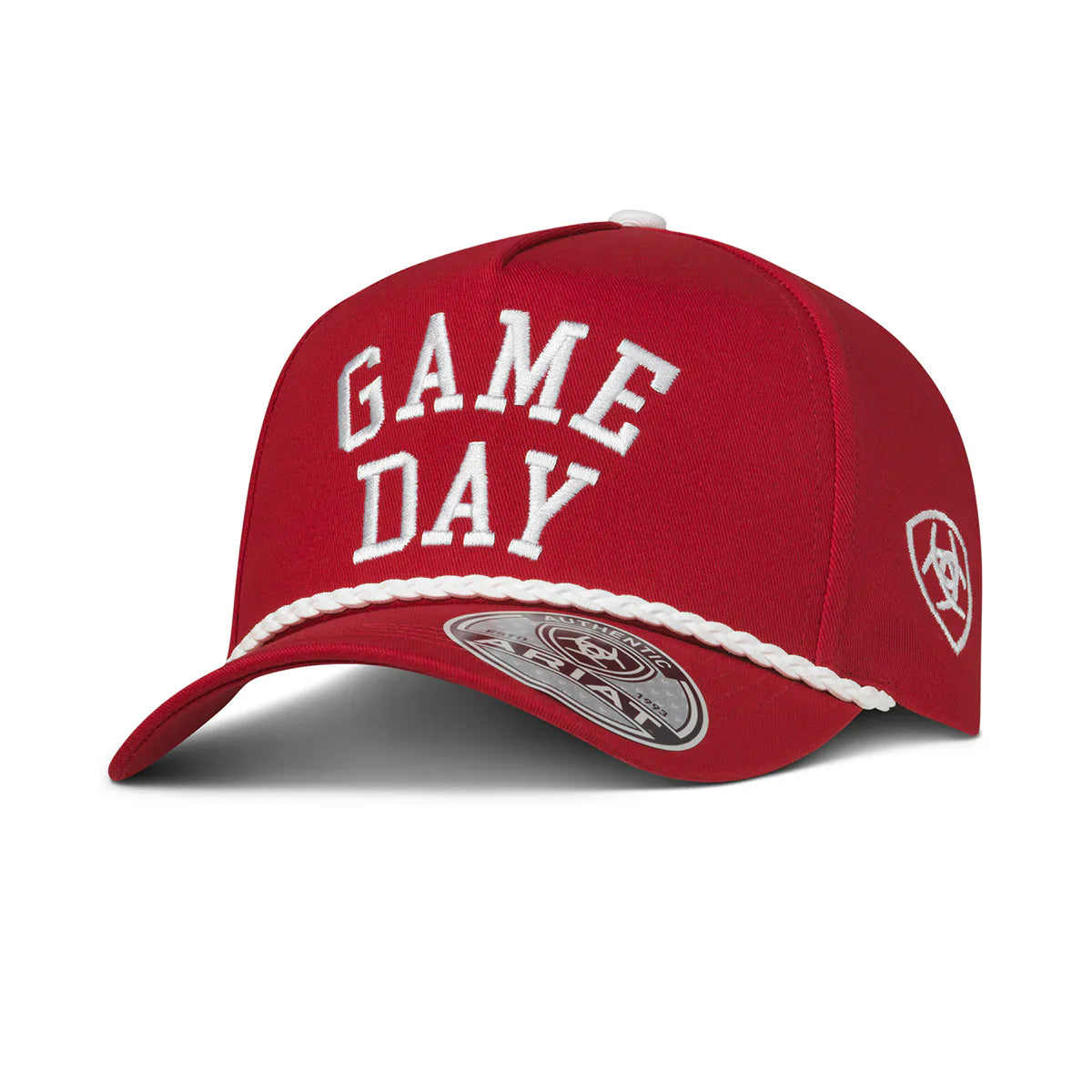 Ariat Game Day Snap Back Hat in White/Crimson