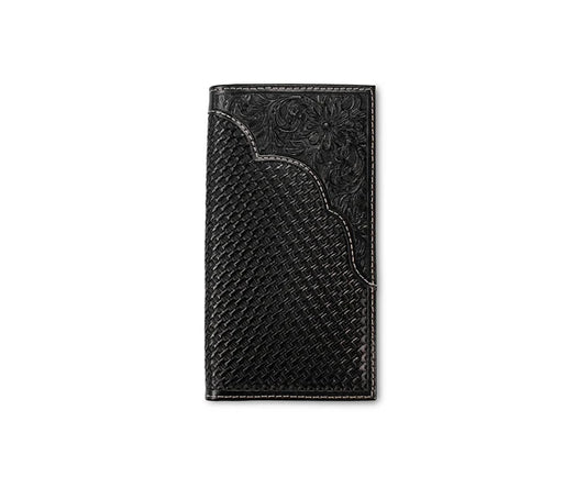 3D Belt Company Basket Weave Overlay Rodeo Wallet