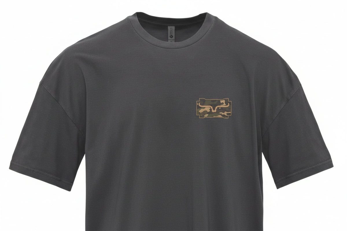 Kimes Black Camo Crest Tee Shirt (Men's)