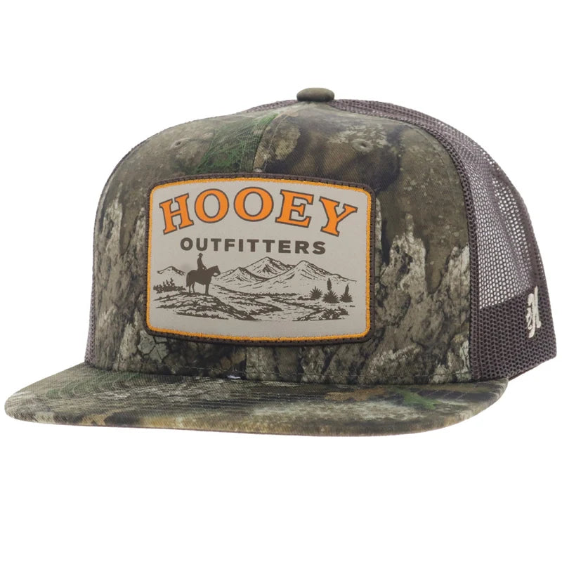 Hooey - Outfitters Backcountry Trucker Snapback Hat in Realtree Camo/Brown