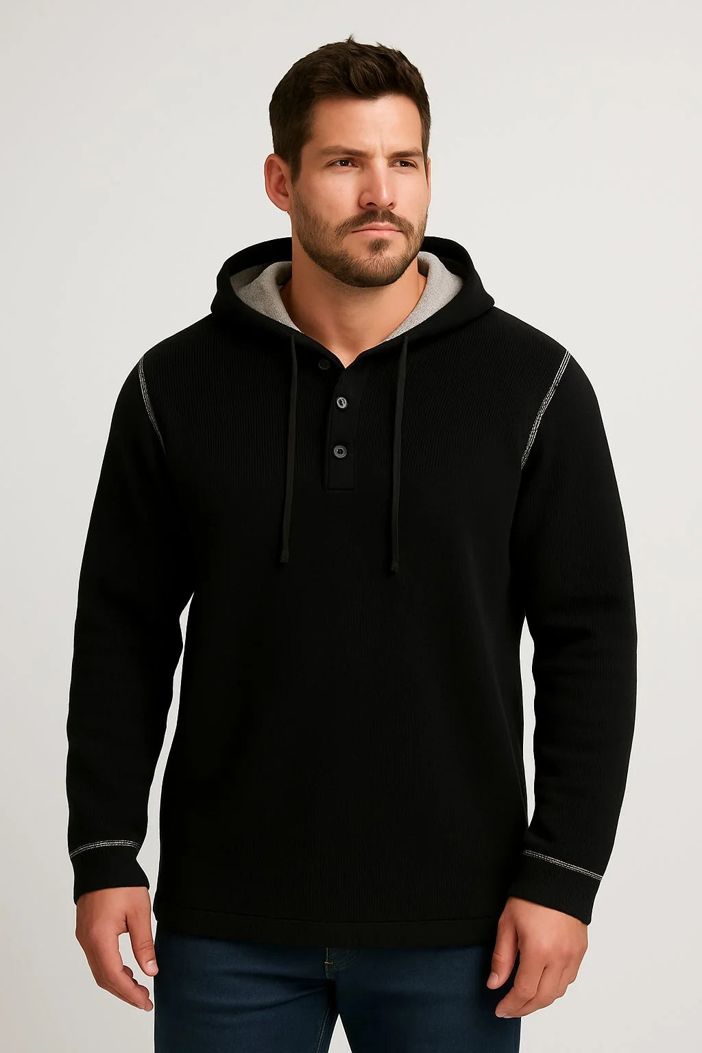 Rawman & Co - Black Hooded Sweater