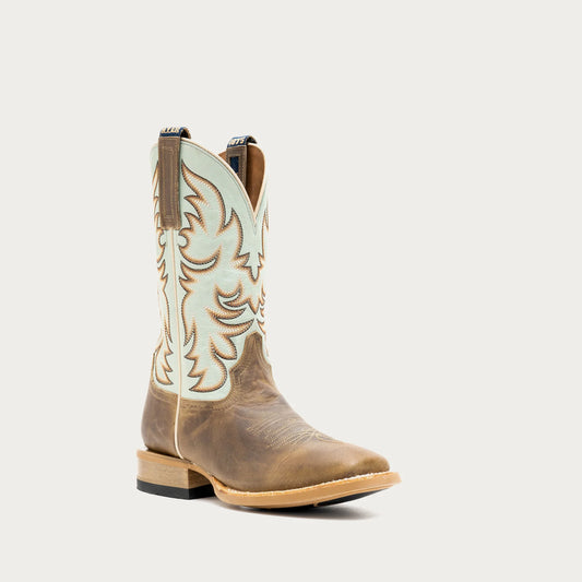 Hyer - Topeka Western Boots in Brown/Robin's Egg (Women's)