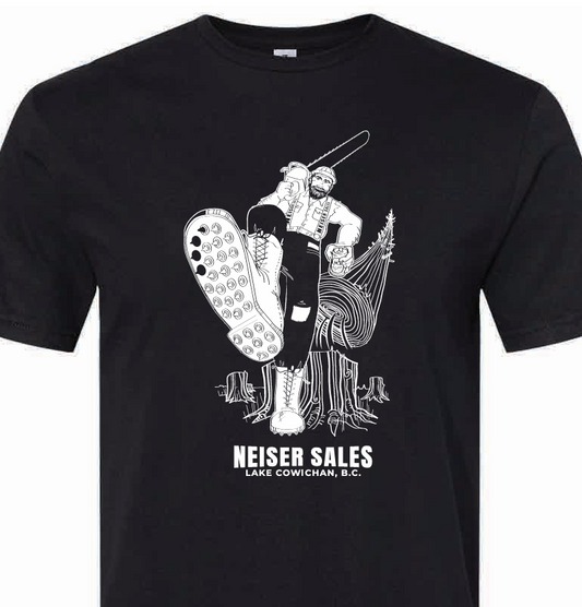 Neiser Sales Classic Logger, Lake Cowichan T-shirt (black)