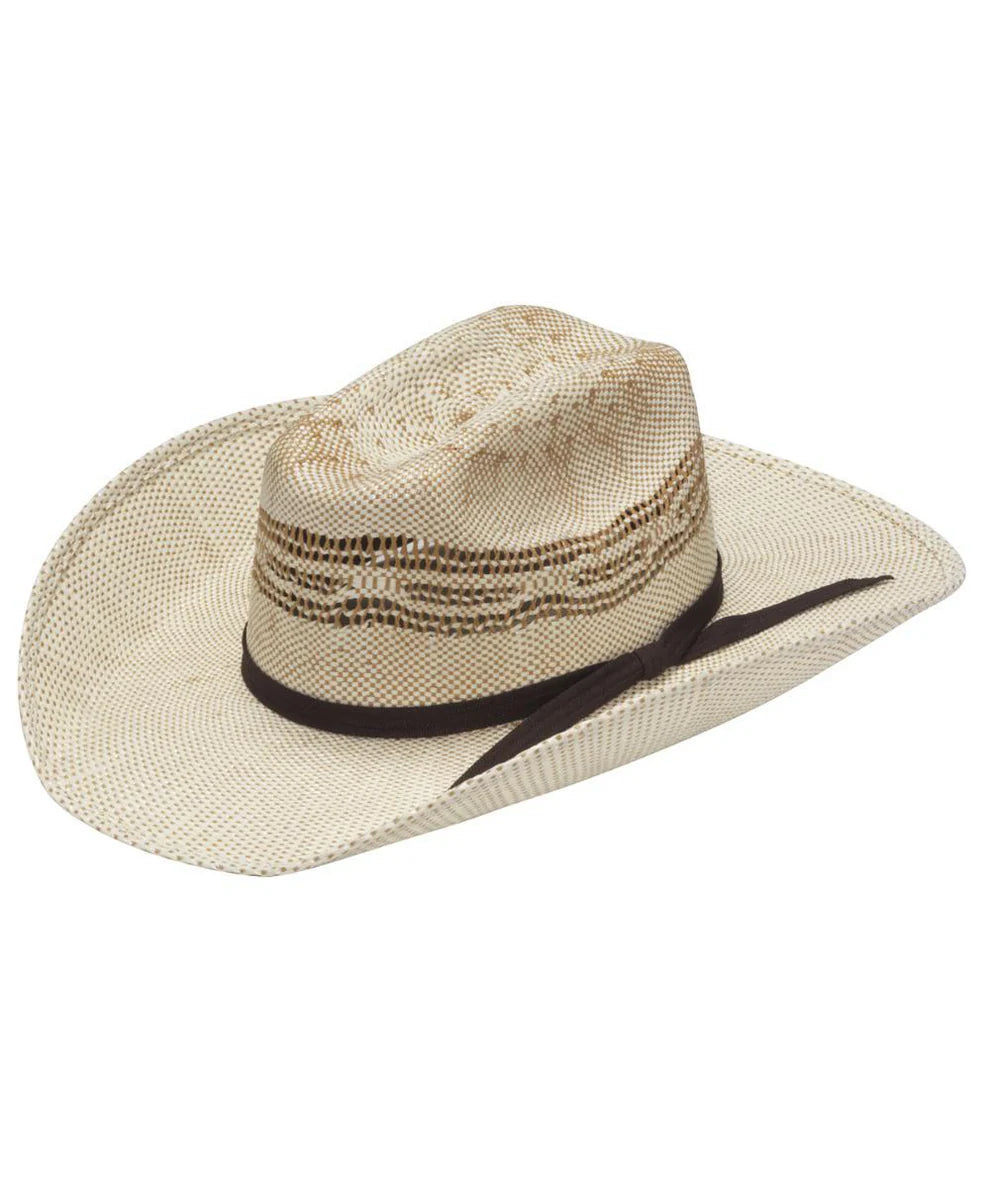 M&F Western Infant Alamo Straw Cowboy Hat in Ivory and Tan (Baby)